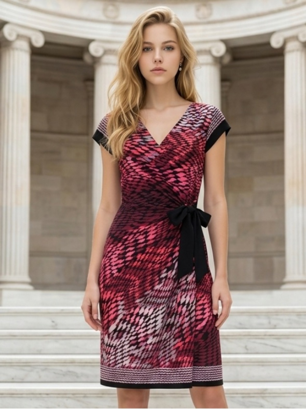 JUST TAYLOR Anthropologie Dress Wrap Career Sleeveless